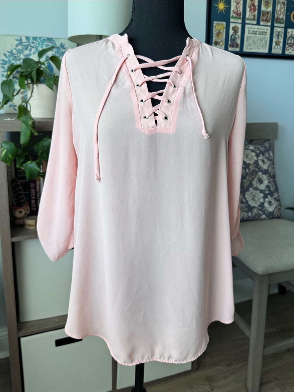 Lace-up Blouse